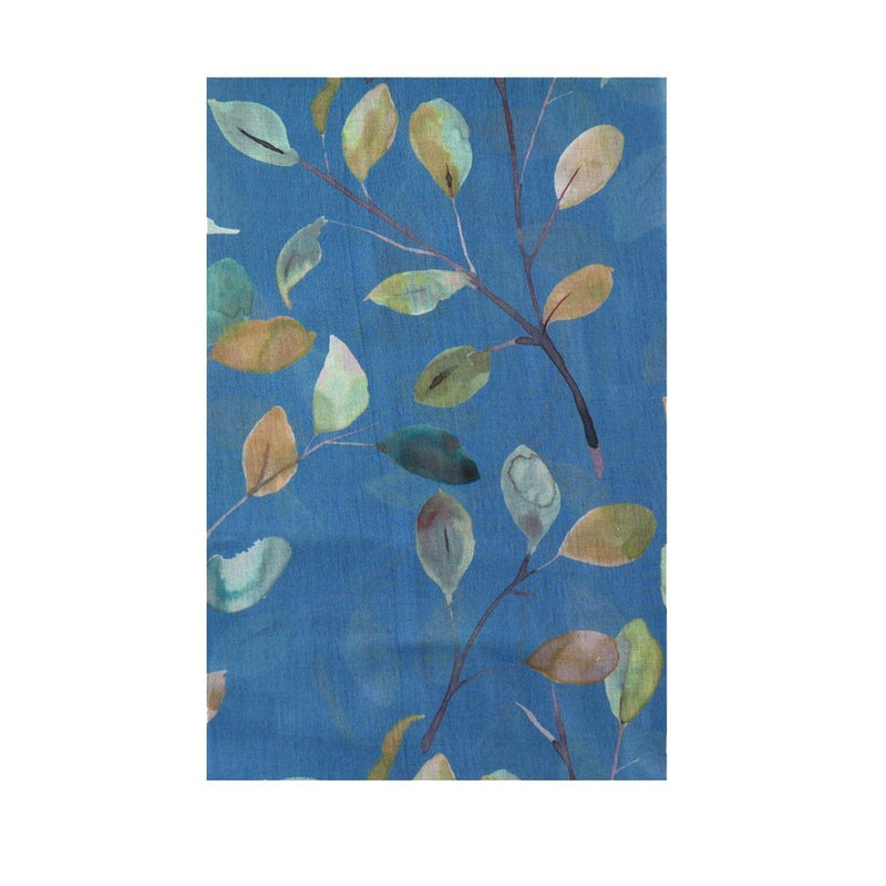 Watercolour Leaves Denim Scarf