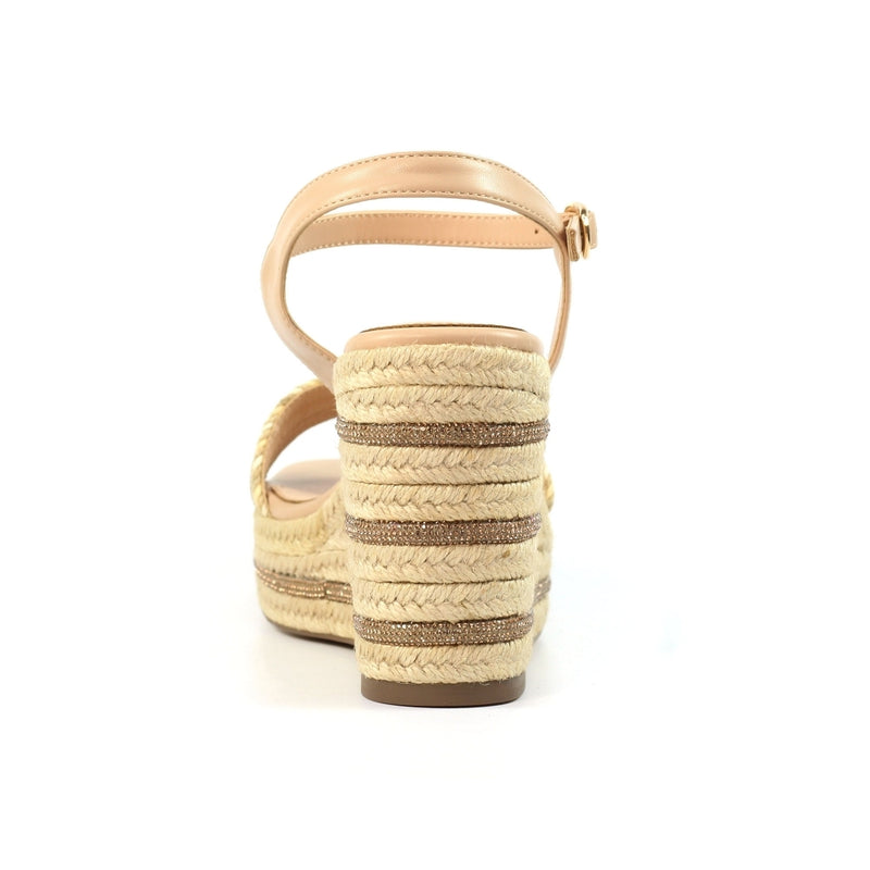 Amanda Beige Wedge Sandal