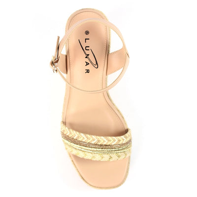 Amanda Beige Wedge Sandal