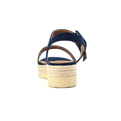 Amelia Navy Wedge Sandal