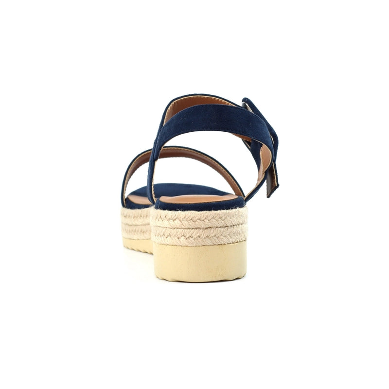 Amelia Navy Wedge Sandal