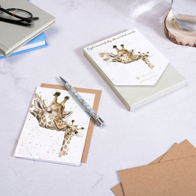 'First Kiss' Giraffe Notecard Set