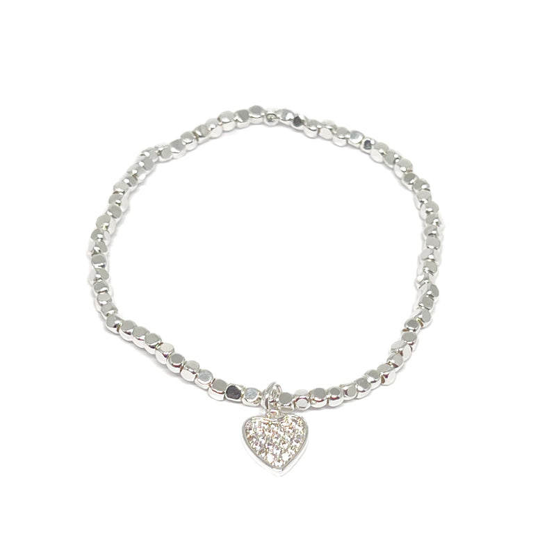Aria Heart Bracelet Silver