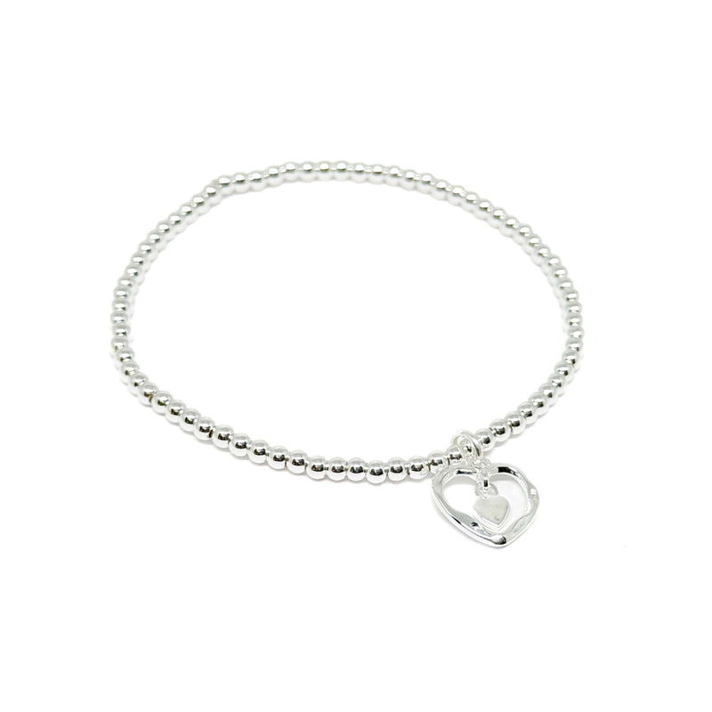 Avery Heart Silver Bracelet