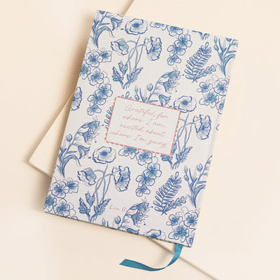 Blue Wildflower Daily Gratitude Journal