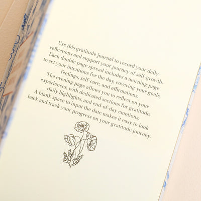 Blue Wildflower Daily Gratitude Journal