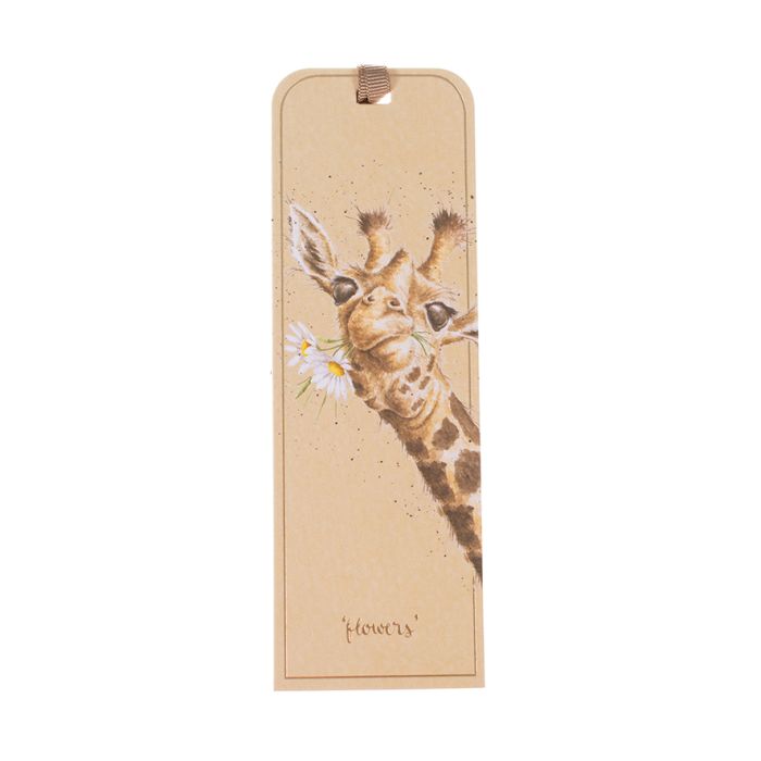 Giraffe & Flowers Bookmark