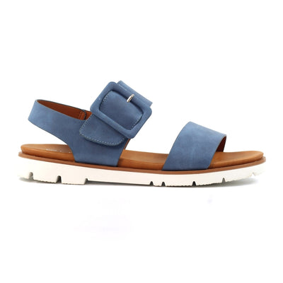 Cher Blue Velcro Strap Sandal