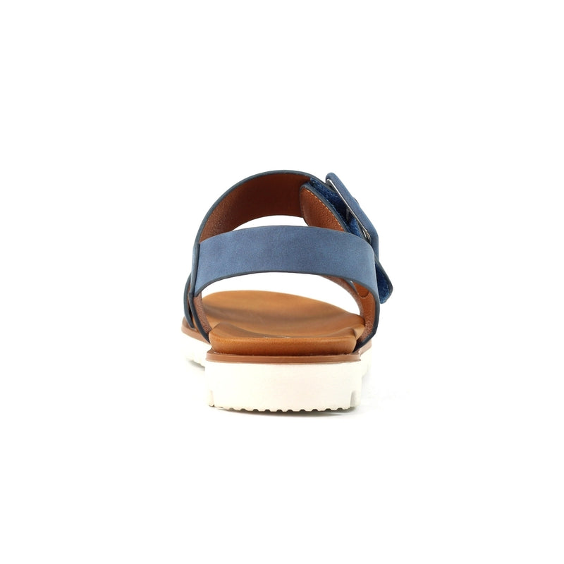 Cher Blue Velcro Strap Sandal