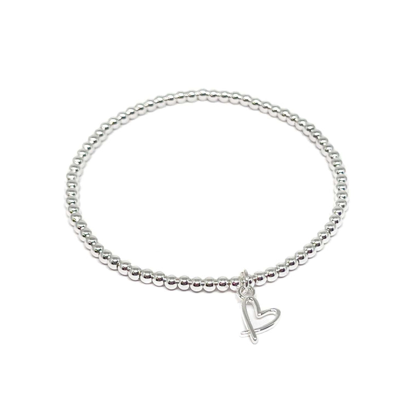 Cora Heart Silver Bracelet