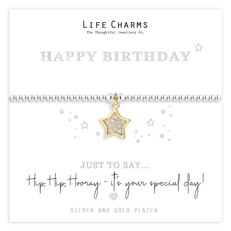 Happy Birthday Gold Star Bracelet