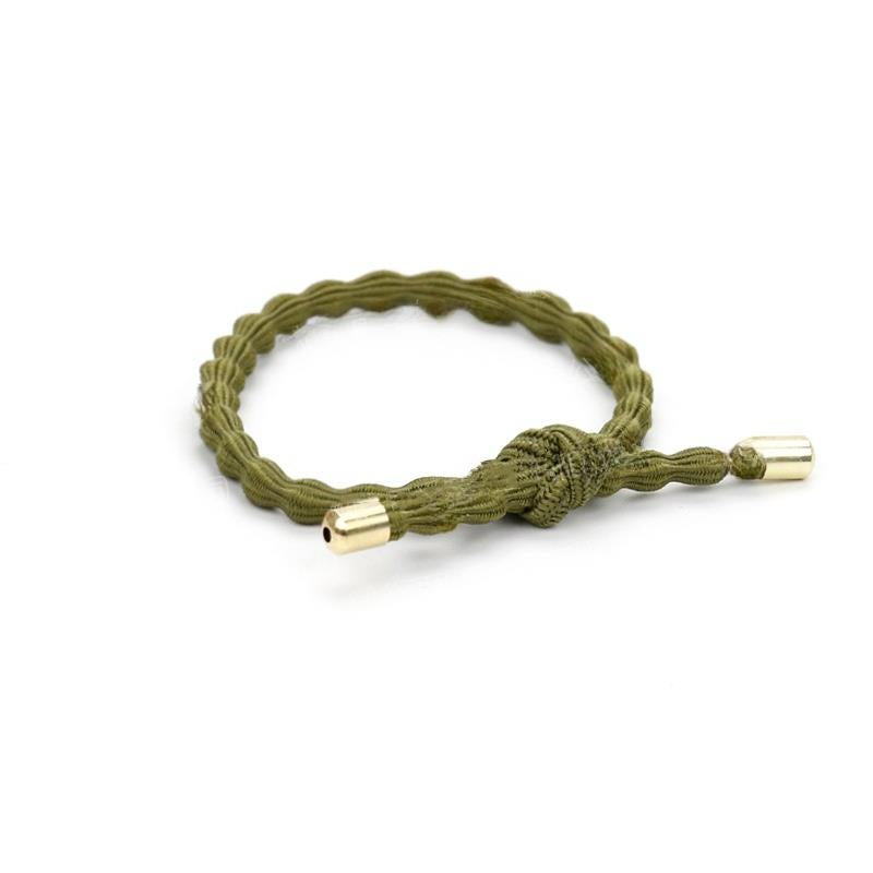 Khaki Knot Wave Hair Tie