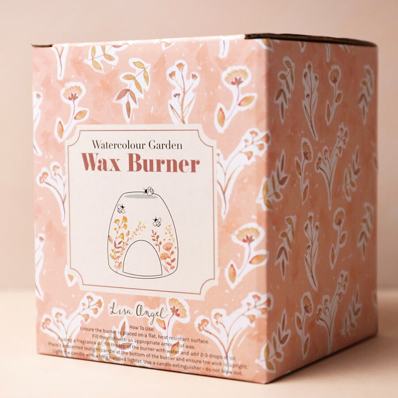 Dusky Pink Floral Bee Ceramic Wax Burner