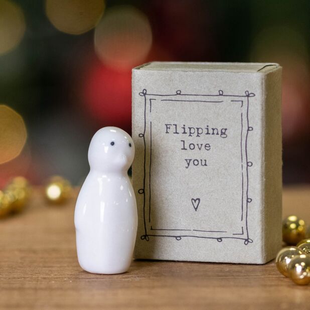 Flipping Love You Penguin Matchbox