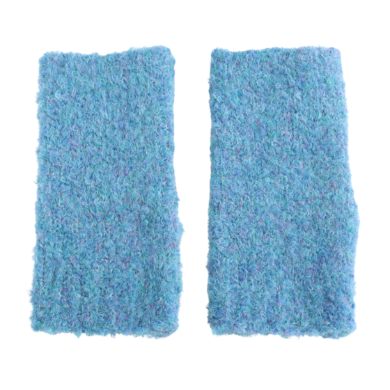 Blue Fingerless Gloves