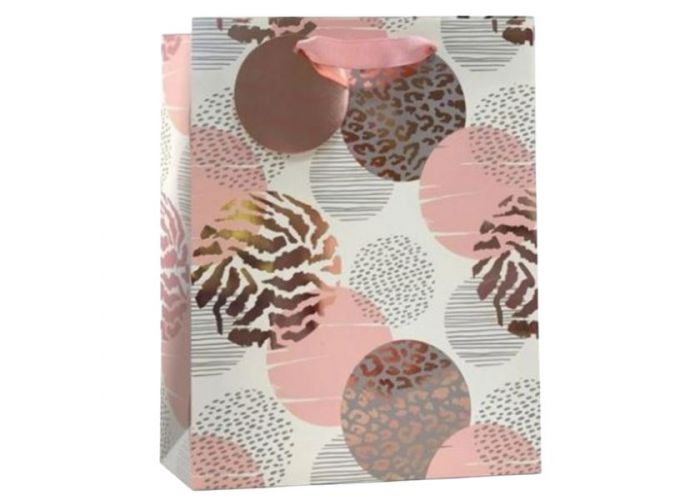 Pink Animal Print Circles Medium Gift Bag