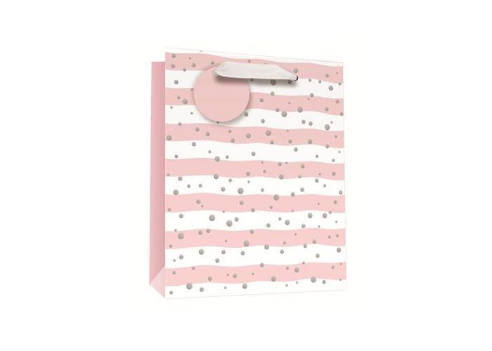 Pink Stripes Large Gift Bag