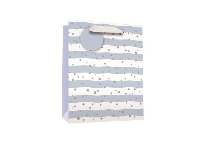 Blue Stripes Medium Gift Bag