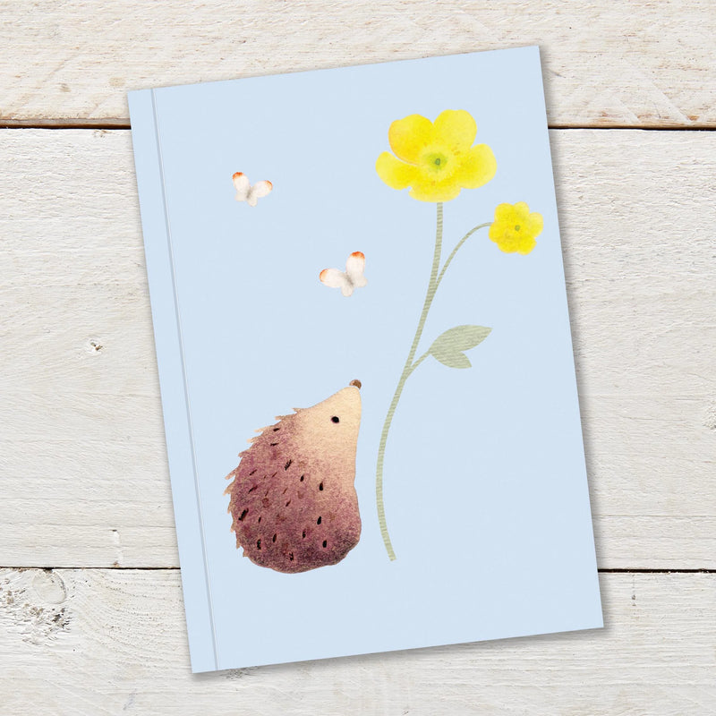 Hedgehog & Buttercups A6 Notebook
