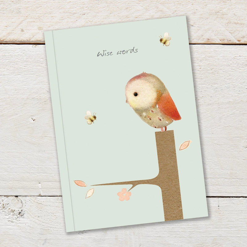 Wise Words Owl A6 Notebook