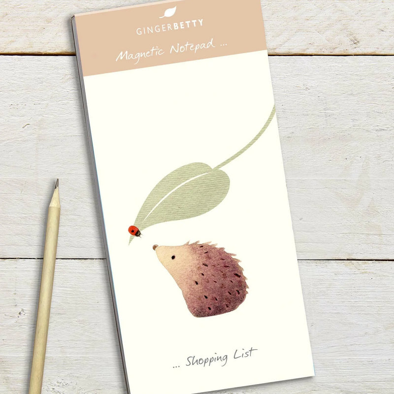 Hedgehog Magnetic Notepad Shopping List