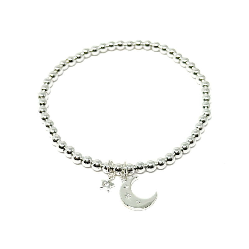 Harwin Moon & Star Silver Bracelet