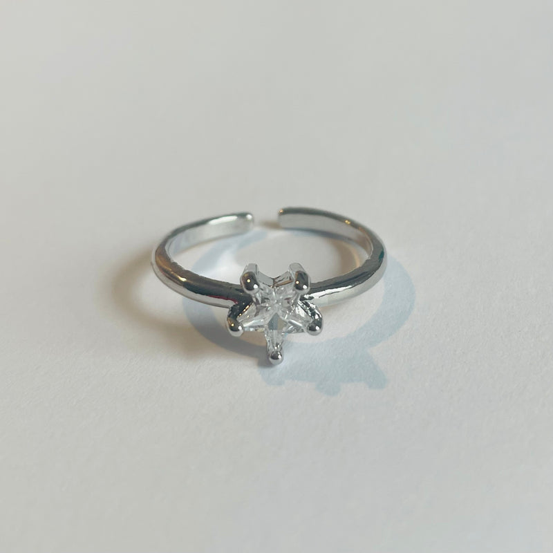 Star Diamond Silver Ring