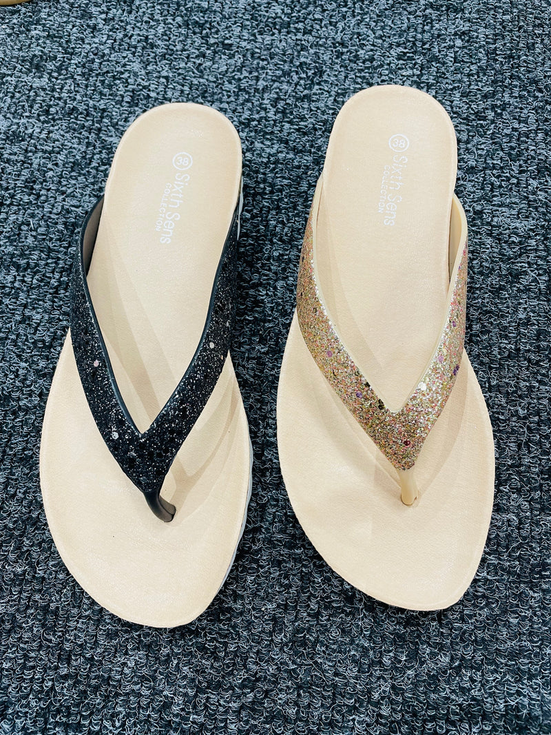 Flossie Sparkle Flip Flop Black