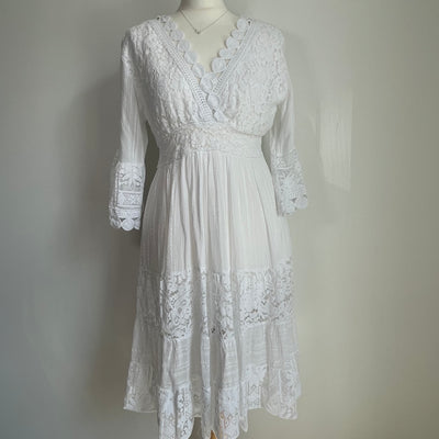Dara Broderie Detail Dress - More Colours Available