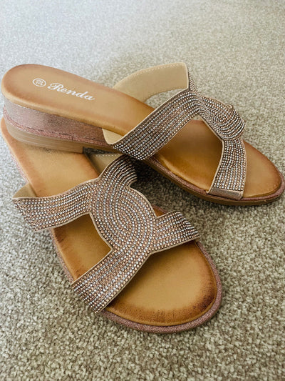 Florento Sparkle Sandal Champagne Gold