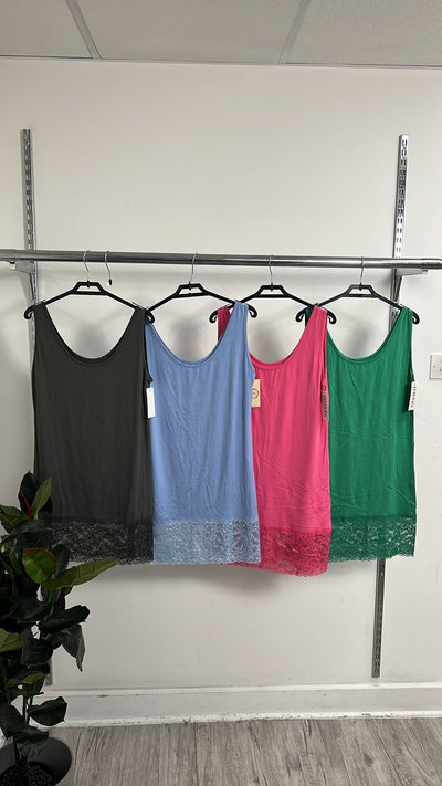 Lucy Lace Trim Vest - More Colours Available