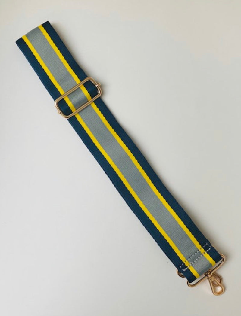 Navy, Yellow & Grey Bag Strap