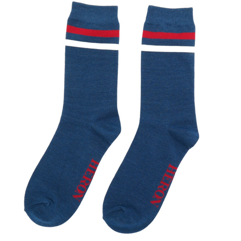 Sport Stripes Navy Bamboo Socks