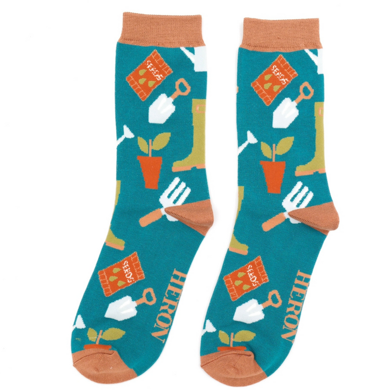 Gardening Gear Teal Bamboo Socks