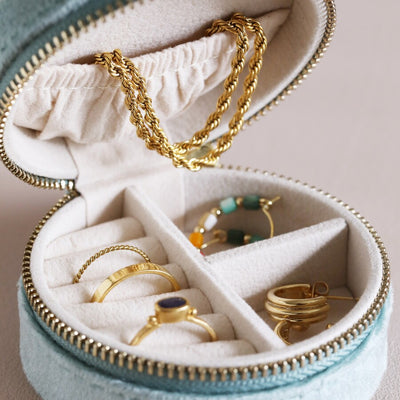 Mint Velvet Round Travel Jewellery Case