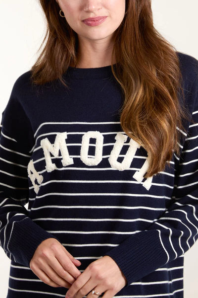 Amour Navy Jumper - More Sizes Available