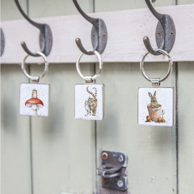 'The Flower Pot' Rabbit Keyring