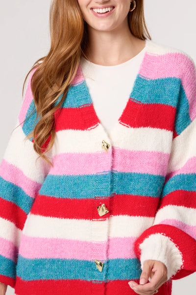 Bethan Bold Stripes Cardigan - More Colours Available