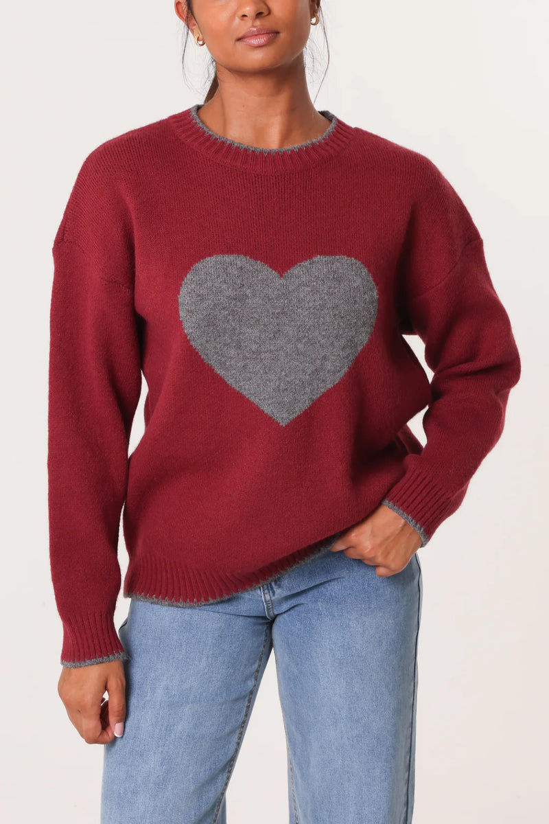 Hilary Heart Jumper - More Colours Available