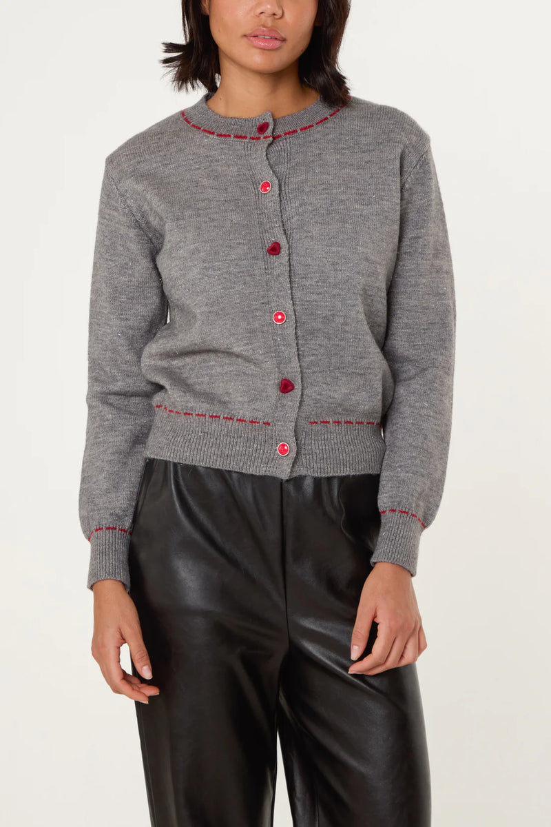 Sadie Heart Cardigan - More Sizes Available