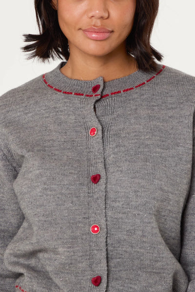 Sadie Heart Cardigan - More Sizes Available