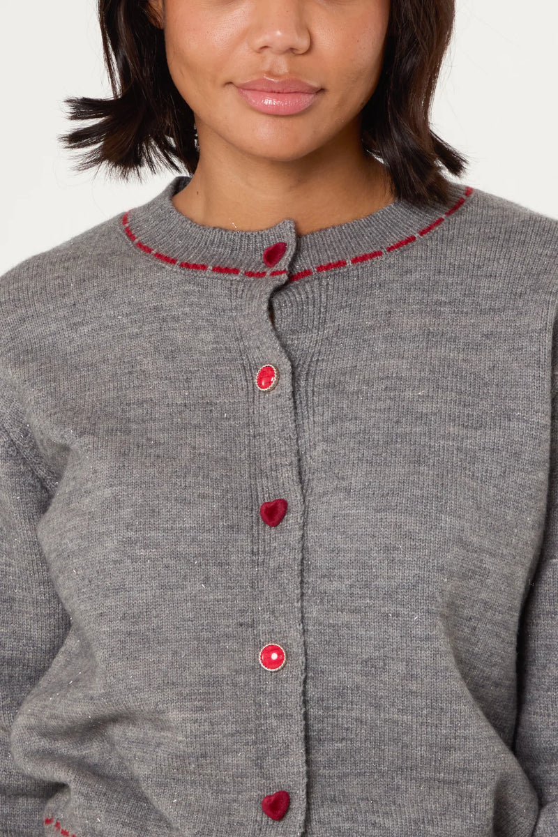 Sadie Heart Cardigan - More Sizes Available