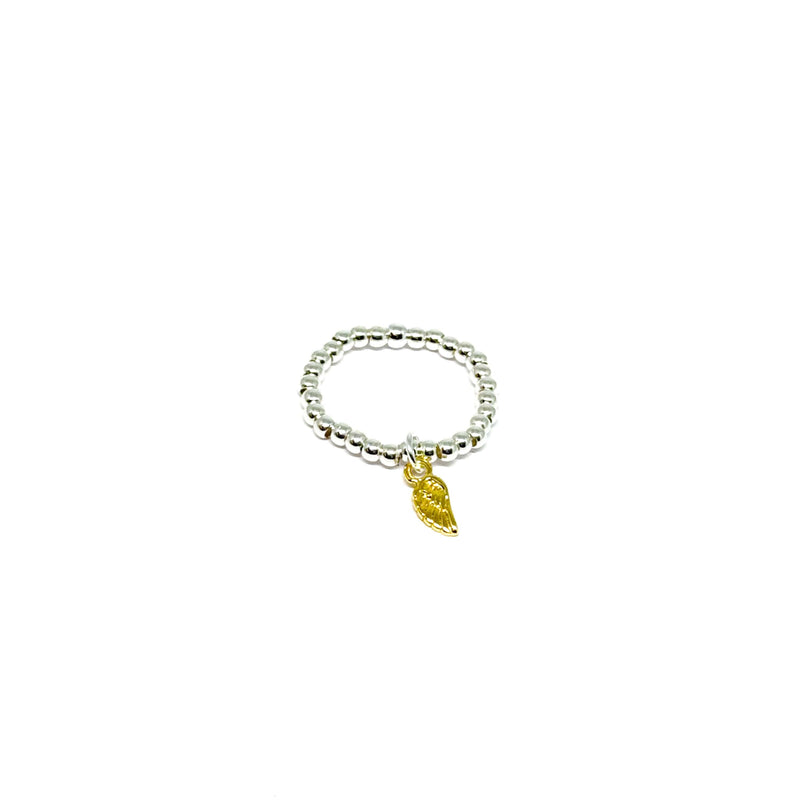 Rachel Gold Angel Wing Charm Ring