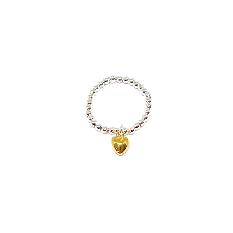 Rachel Gold Heart Charm Ring