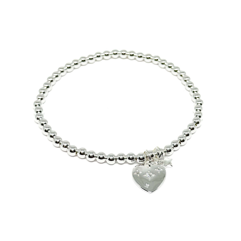 Rea Heart Silver Bracelet