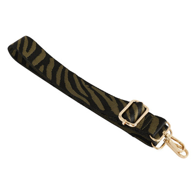Khaki Zebra Bag Strap