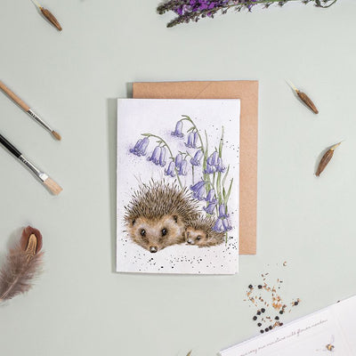 'Love & Hedgehugs' Hedgehog Seed Card