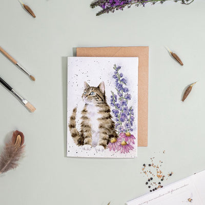 'Whiskers & Wildflower' Cat Seed Card