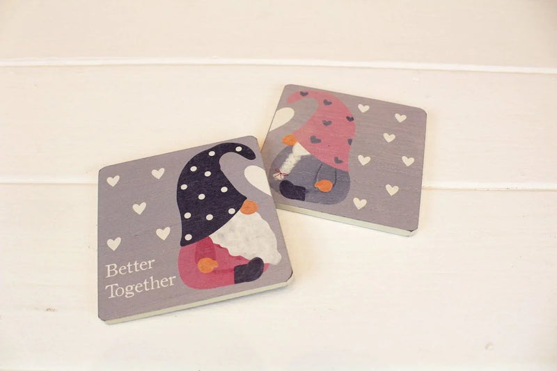 Gonk Love Set Of Two Coasters