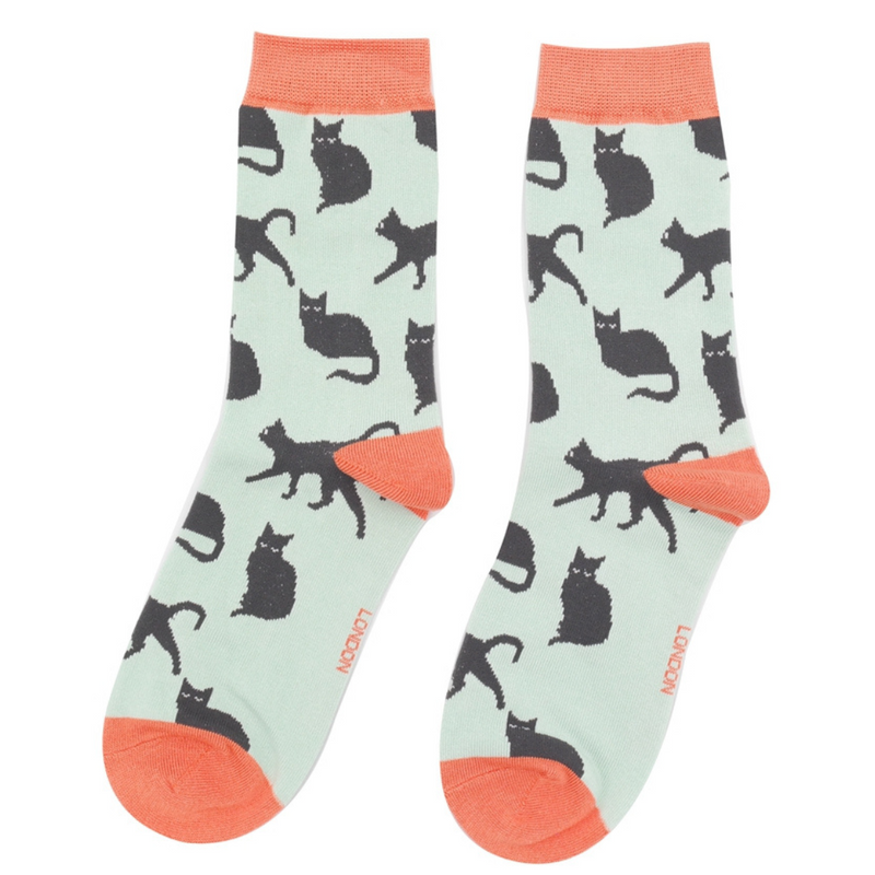 Cute Cats Duck Egg Bamboo Socks